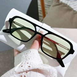 2024 New Korean Male Pilot Glasses Retro Double Beam Small Box Sunglasses Outdoor Fishing Driving Female Sunglasses UV400 Glass