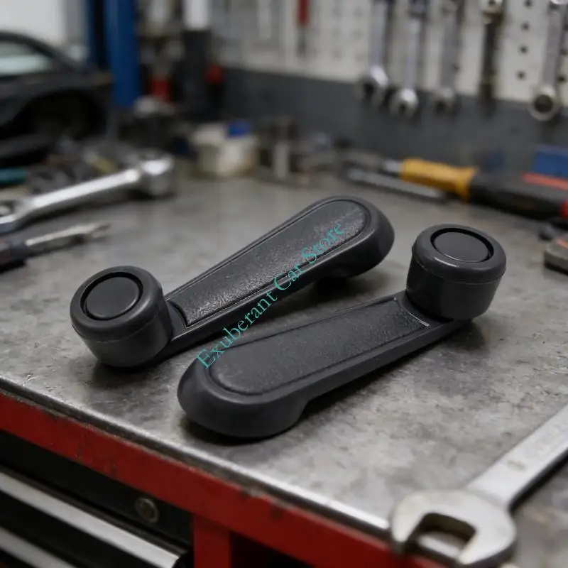 Universal Window Lift Handle Weather Resistant Fits 1985-1997 Vehicles Long Lasting Plastic Material Simple On 2pcs