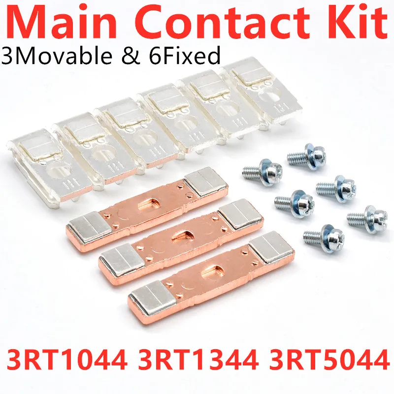 3RT1944-6A Main Contact Kit for 3RT1044 3RT5044 3RT1344 AC Contactor Contacts Moving and Fixed Contacts Spare Parts Contact Set