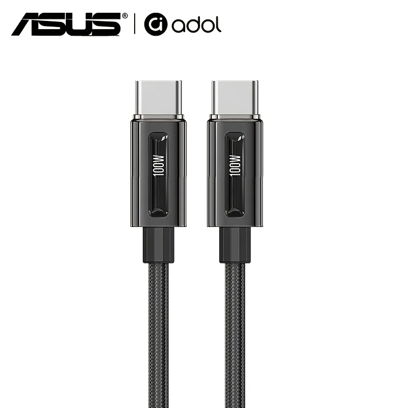 Cable ASUS tipo C de 100W para iPhone 15, Cable USB C PD de carga rápida para Macbook, Samsung, Xiaomi, Cable USB C tipo C