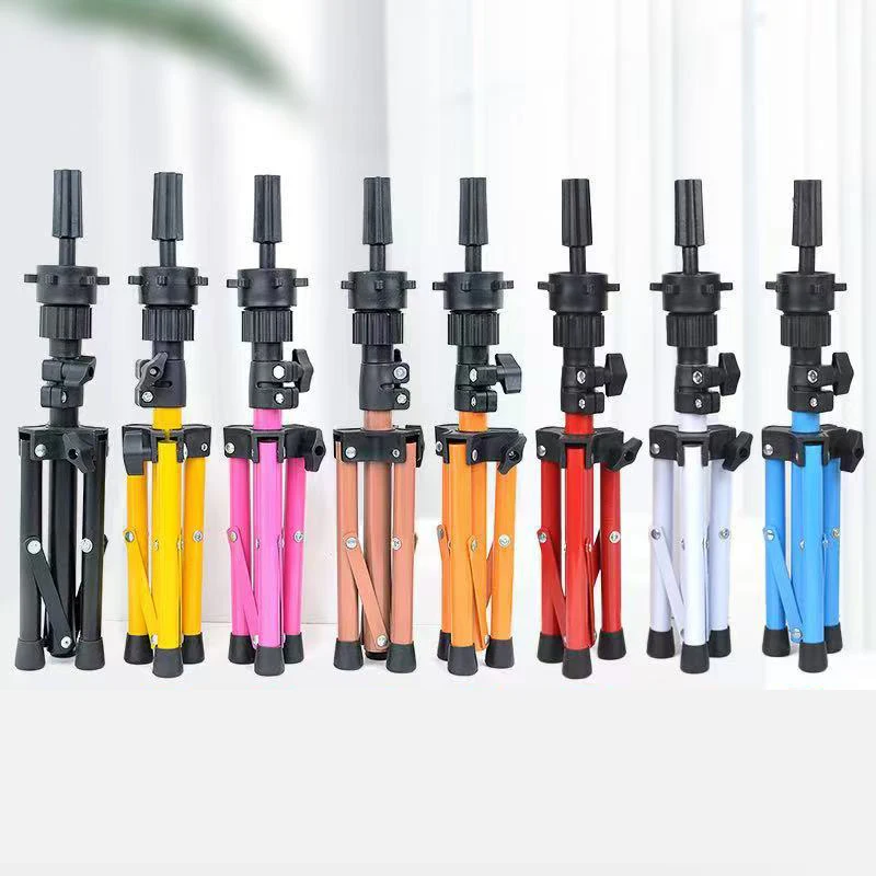 

21-24inch Canvas Block Head Mannequin Wig Head Wig Stand Tripod with Head, Mannequin Head Wig Display Styling Head With Stand