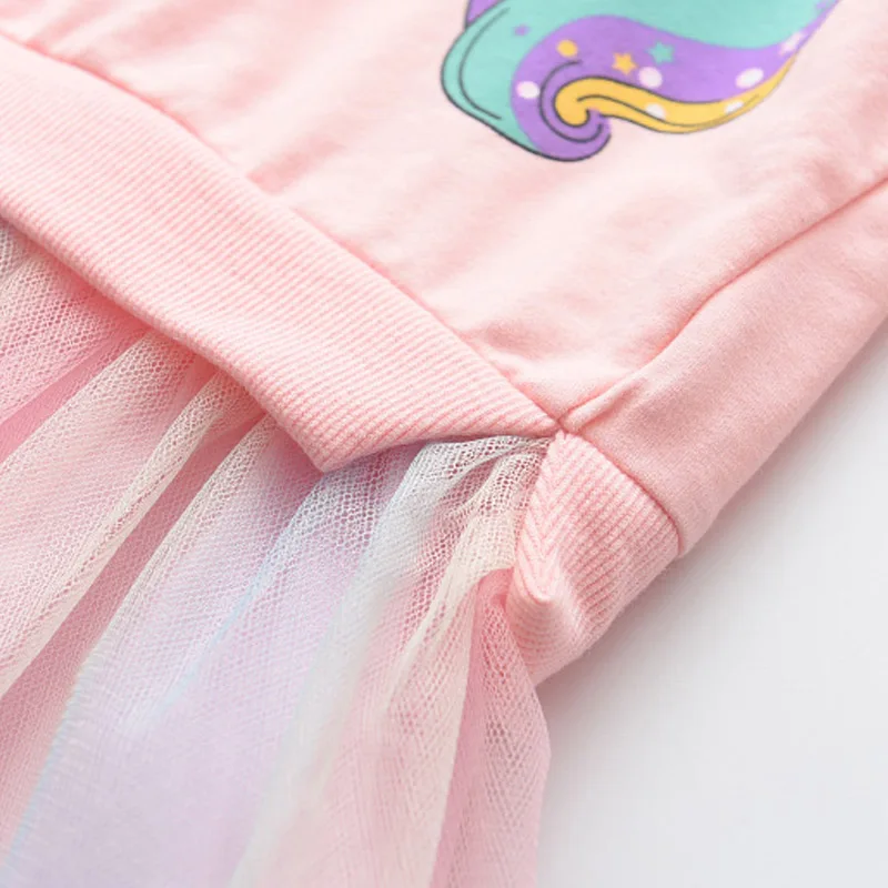 2023 neue Einhorn Prinzessin Kleid kinder Frühling & Herbst Saison Kleid Mädchen Geburtstag Party Kleid Halloween Weihnachten Kleid – Detail 8