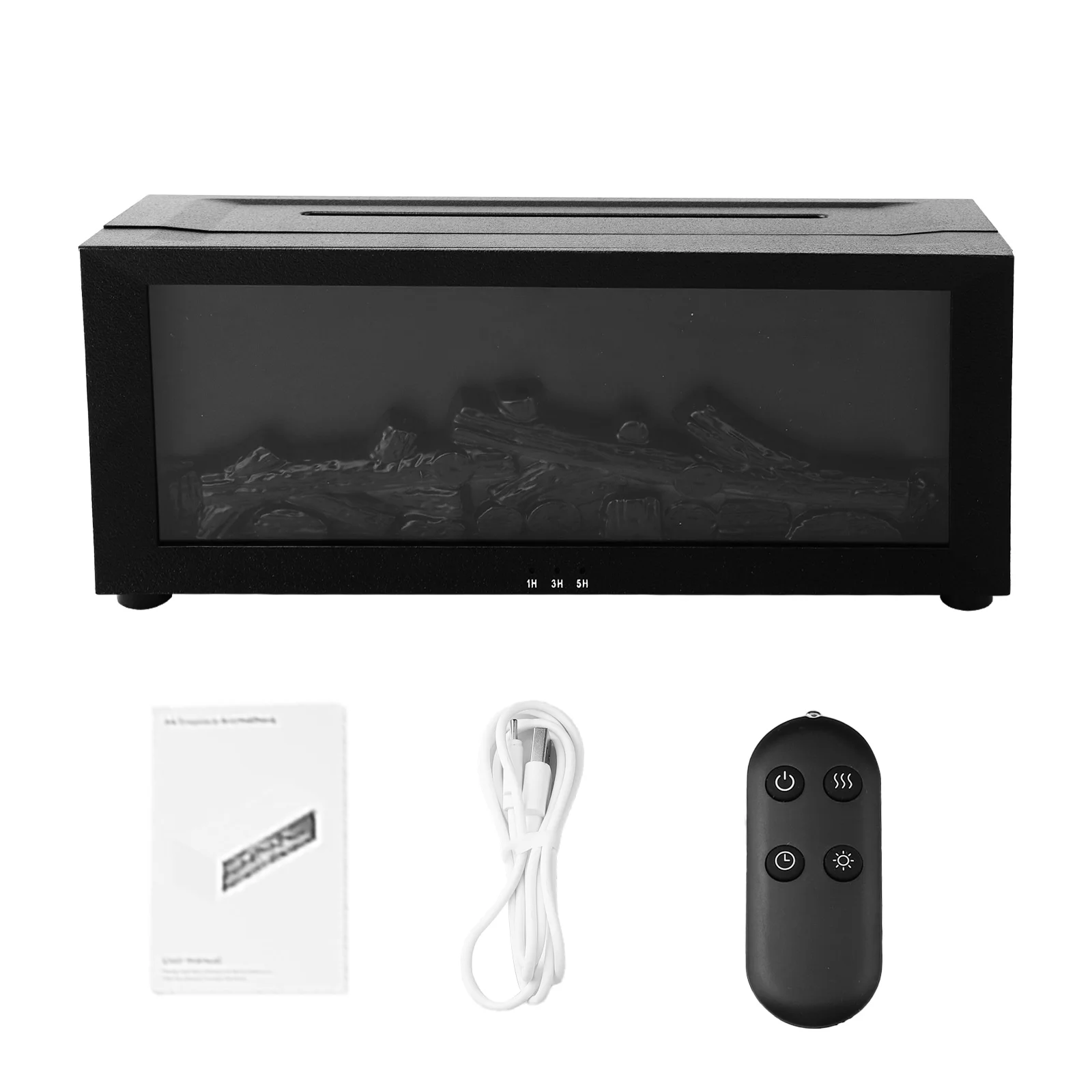 Home Relaxation 3D Flame Humidifier Colorful Humidifier Dual Lighting Modes Quiet Operation Realistic Flame Effect