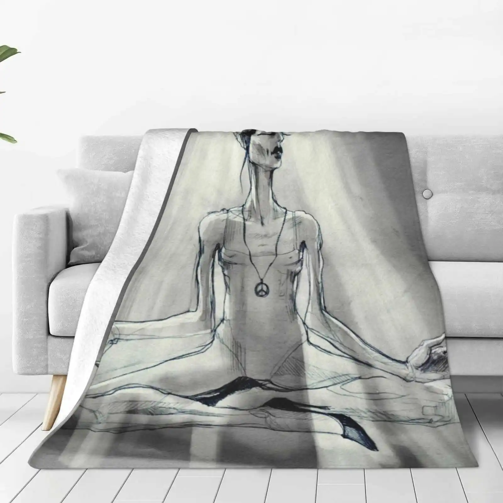 Lotus ( By Dennie Pasion And Illustrated By Isadora Bojovic ) Soft Warm Throw Blanket Yoga Spiritual Dennie Pasion Poetry Pen