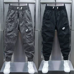 WN Men's Joggers Casual Pants Korean Sweatpants Workout Running Gym Fitness Dark Grey Sports Trousers High Quality Men Clothing