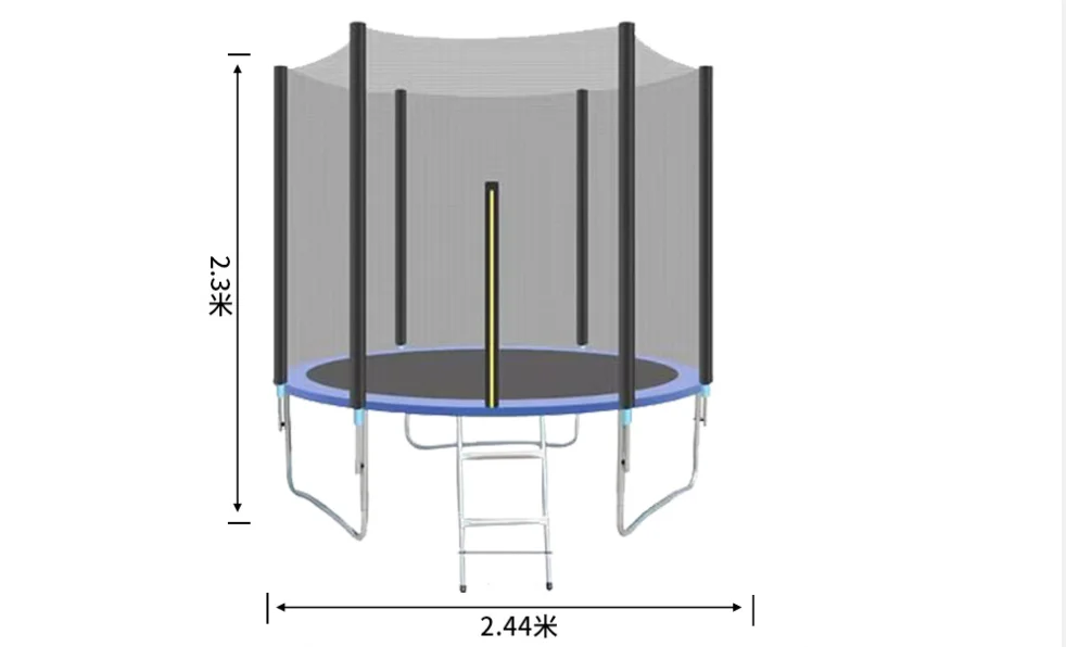 Indoor Kids/Adult Gymnastic Exercise Fitness Trampoline with Protective Mesh