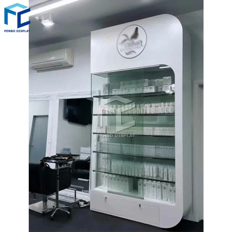 

2025customized.Beauty Salon Hair Extension Display Shelf Wig Store Decoration Furniture Wig Display Showcase Shop Interior D