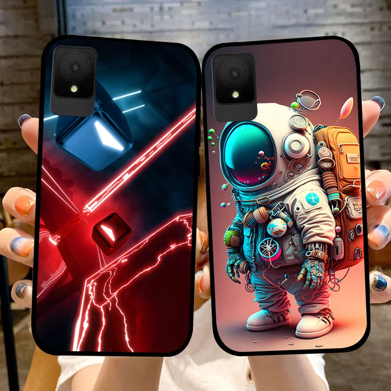 Cases For TCL 502 Capa K11 T432W Soft TPU Silicone Phone Back Protective Cover For TCL 505 For TCL 503 501 Bumper Fundas Animals