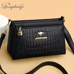 New Fashion Crocodile Pattern Women Shoulder Bag High Quality Soft Leather Girl Messenger Bags Female Handbag Wallet Sac A Main