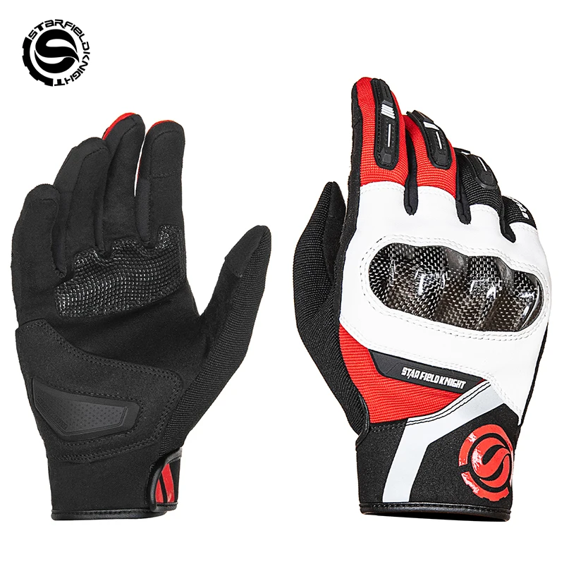 sfk-red-motorcycle-gloves-newest-summer-breathable-men-women-riding-gears-carbon-fiber-joint-protection-non-slip-wear-resistant