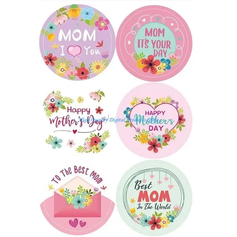 u2JE Happy Mother's Seal Seal ملصق ملصق لبطاقة غلاف الختم