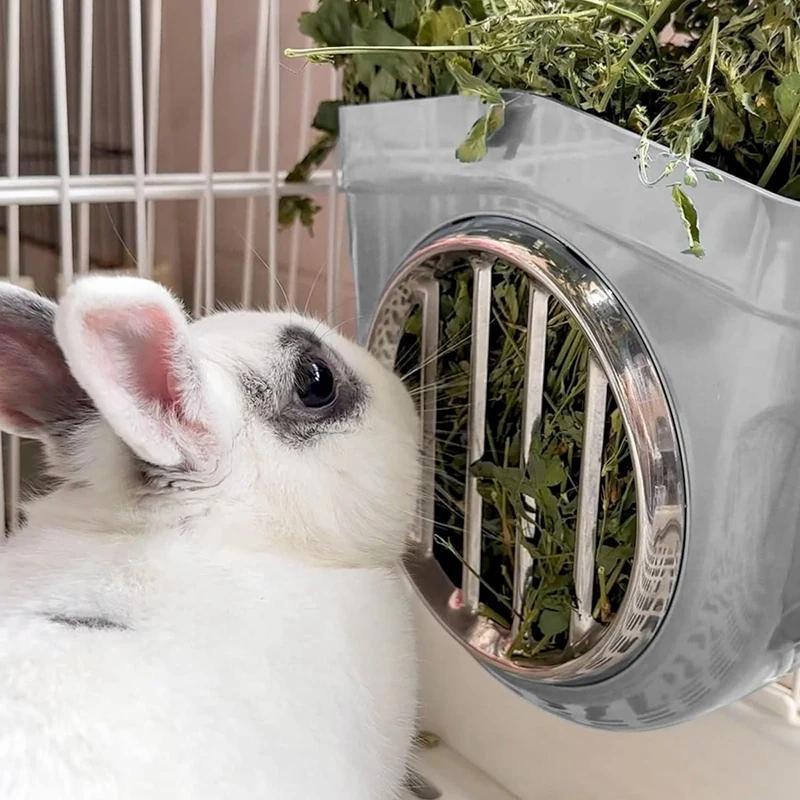 Small Animal Hay Feeder, Chew-Proof , Grid Alfalfa Rack For  Bunny Chinchilla Cage Hutch Crat