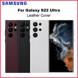 Original Samsung Galaxy S22 Ultra Leather Cover For Galaxy S22Ultra Protective Phone Case (EF-VS908LBEGUS)