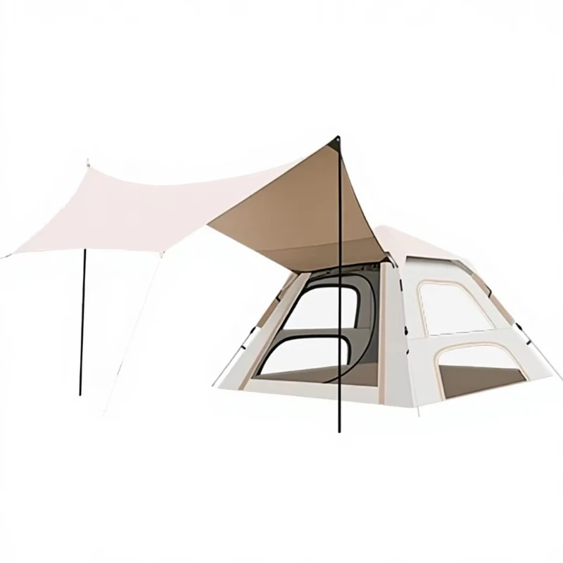 Four Seasons Waterproof Outdoor Camping Table and Chair Tent Set with Quick Open Extra