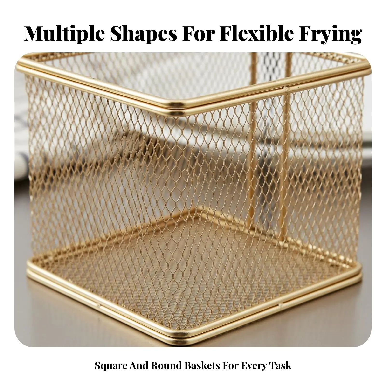Mini Square Fry Basket Restaurant Design Mini Fryer Basket Kitchen Accessory Miniature Design Kitchenware Decorative for Party