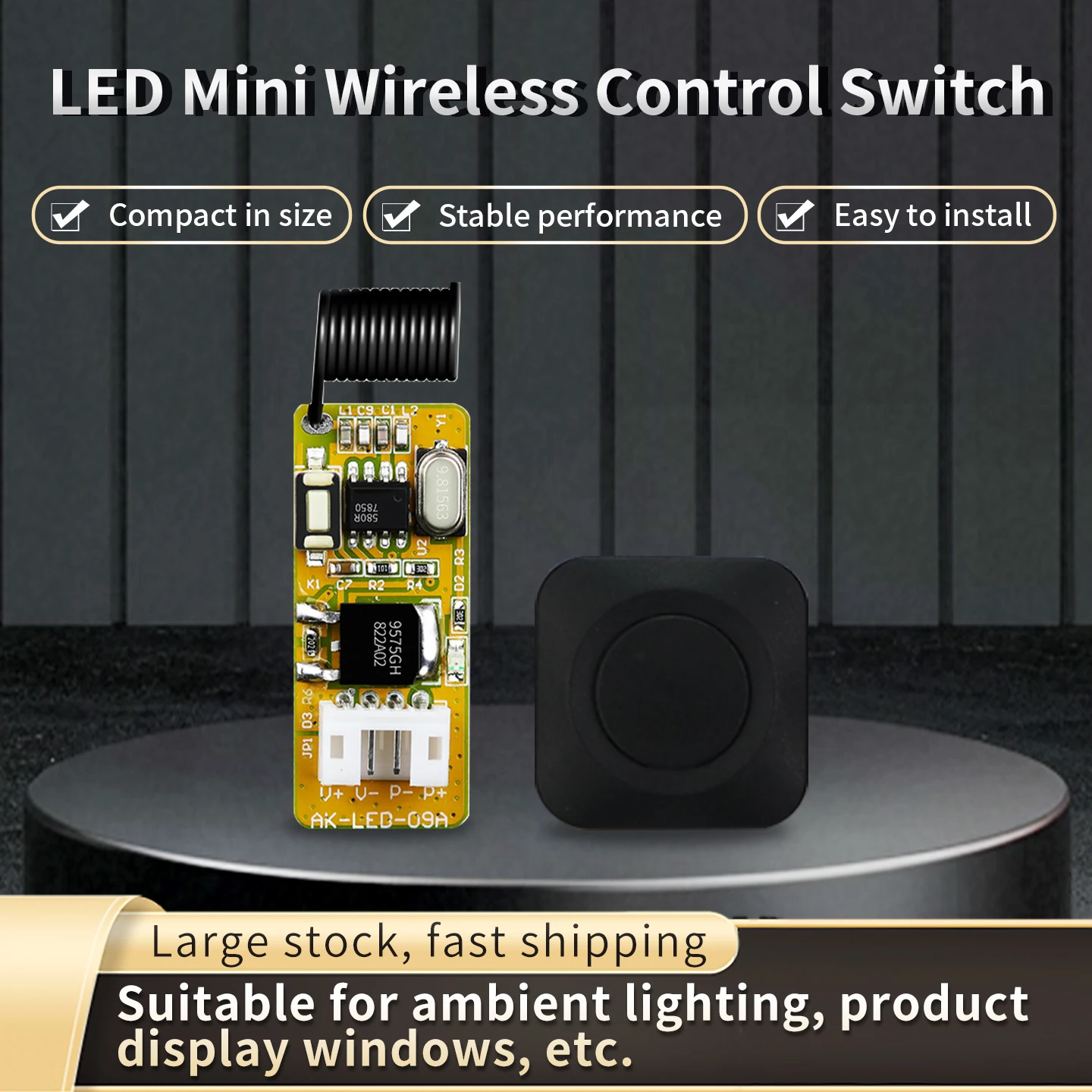 LED Light  remote control pcb  switch  silent  DC4V-12V   4.5v 5v 6v 7.4v 8.4v 9v 12v Article lamp strip 433mhz
