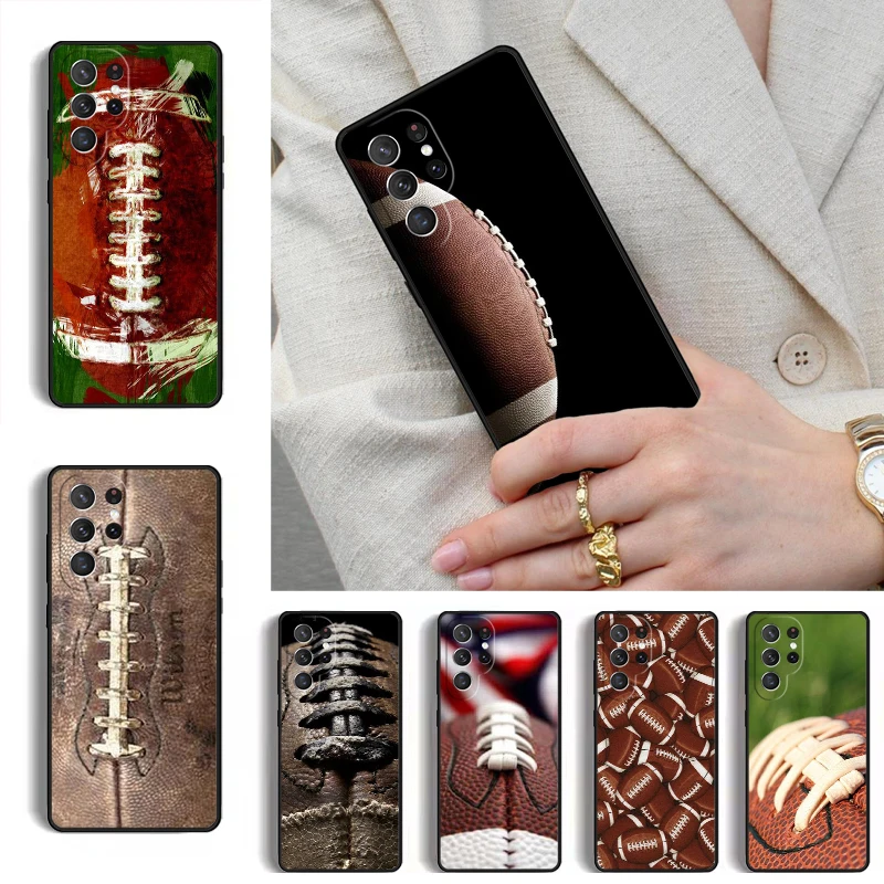 American Football Phone Case for Samsung Galaxy S26 S25 Ultra S24 S23 S22 S21 Plus Note 10 Bumper Cover