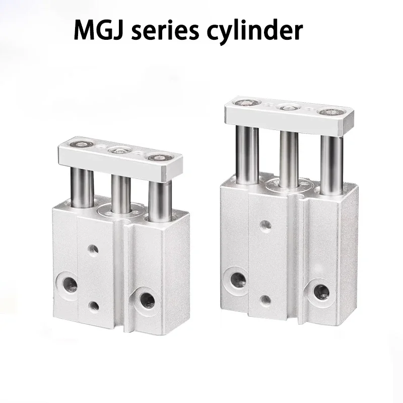 Pneumatic small three-axis cylinder three-rod micro cylinder with guide rod MGJ6-5 MGJ6-10 MGJ6-15 20 MGJ10-5 MGJ10-10 15 20 25