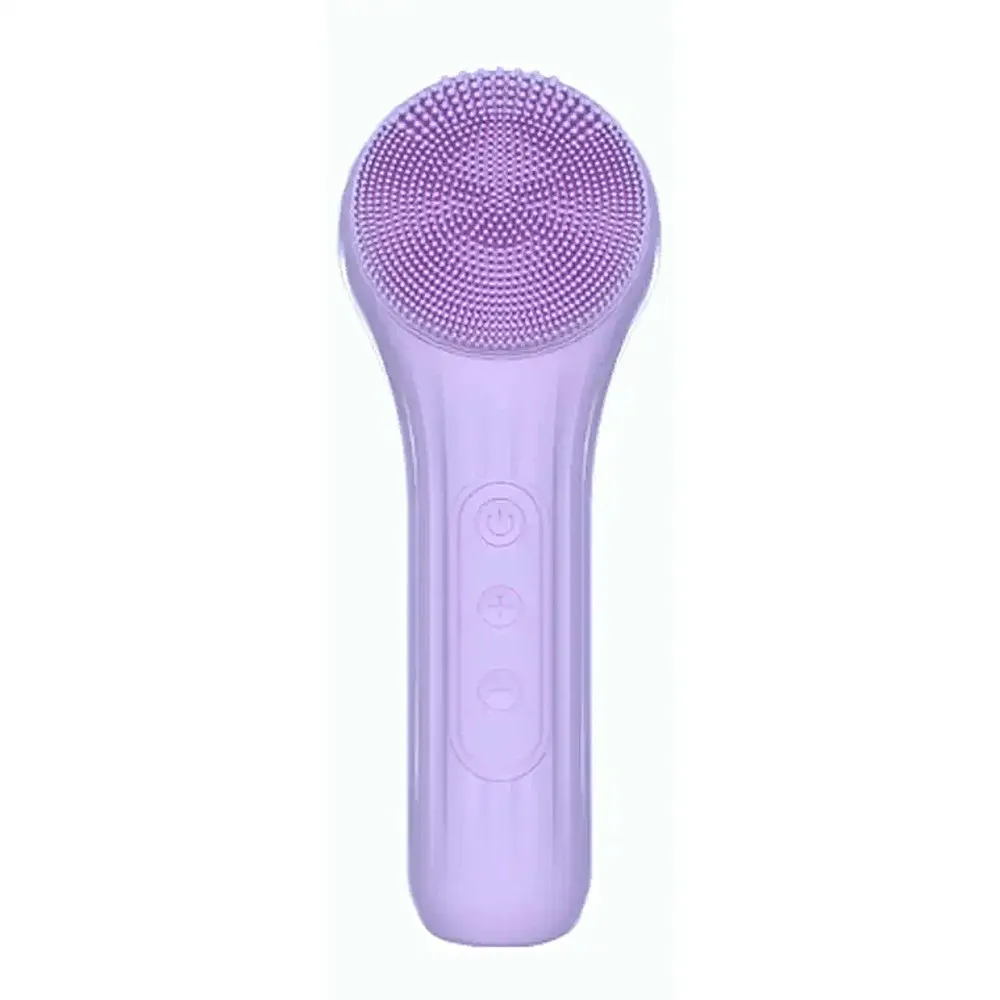 المكتبة الذكية الجمال المنزل استخدام الاهتزاز بالموجات فوق الصوتية التدفئة فرشاة تنظيف الوجه سيليكون فرشاة تنظيف الوجه الكهربائية #2