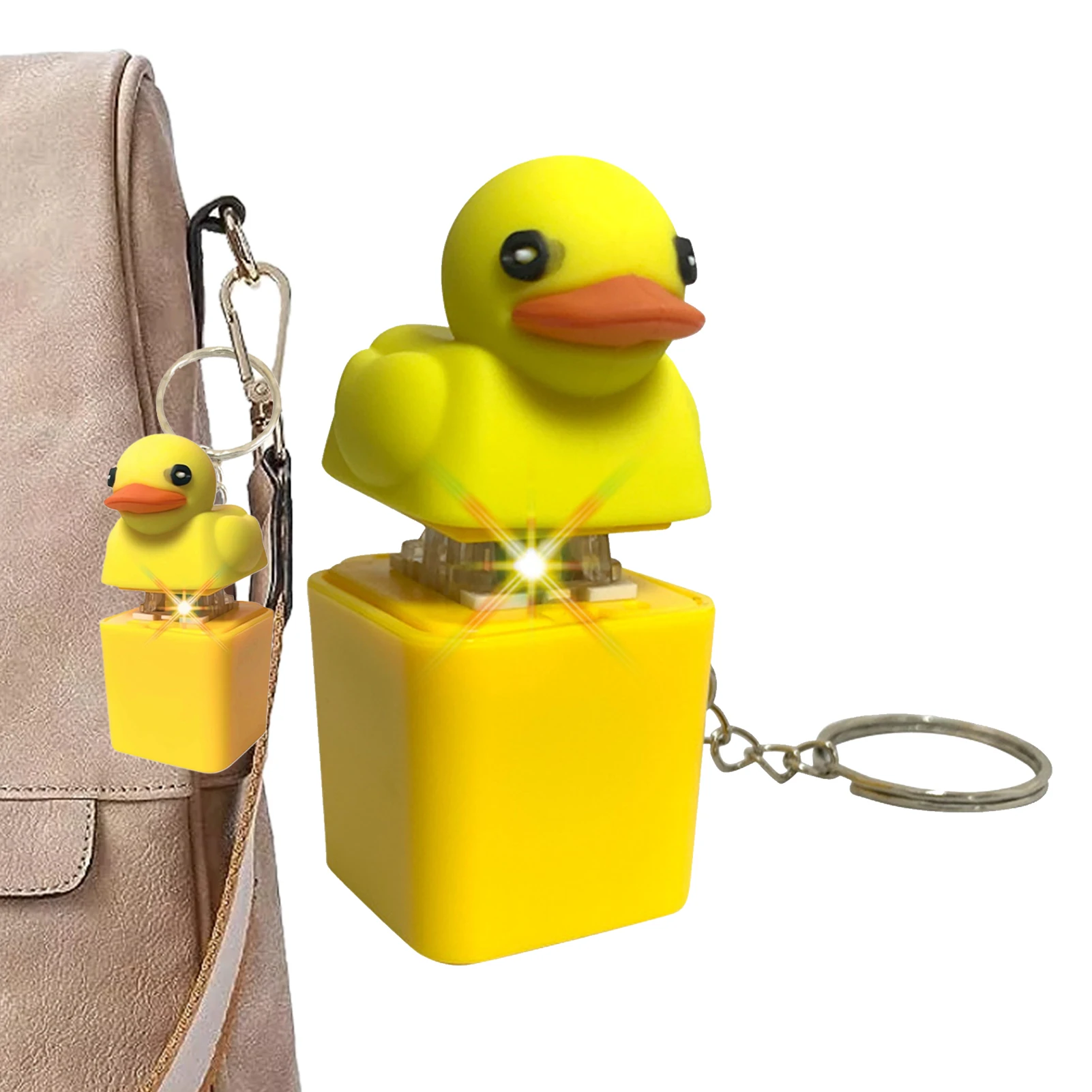 Quacky Duck Keyboard Fidget Toys Keychain Keyboard Decompressions Toys Finger Button Clicker Sensory Toys Stress Relief
