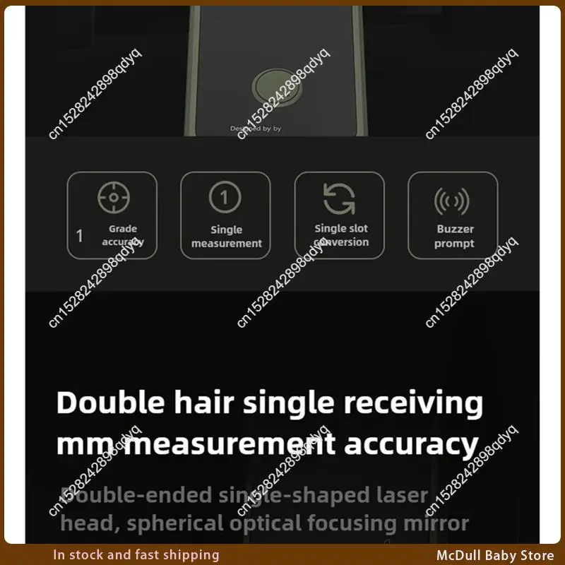 

ABJA-Smart Laser Measure 50M Rechargeable Digital Laser Tape Measuring Tool LED Display Intelligent Ruler Rangefinder
