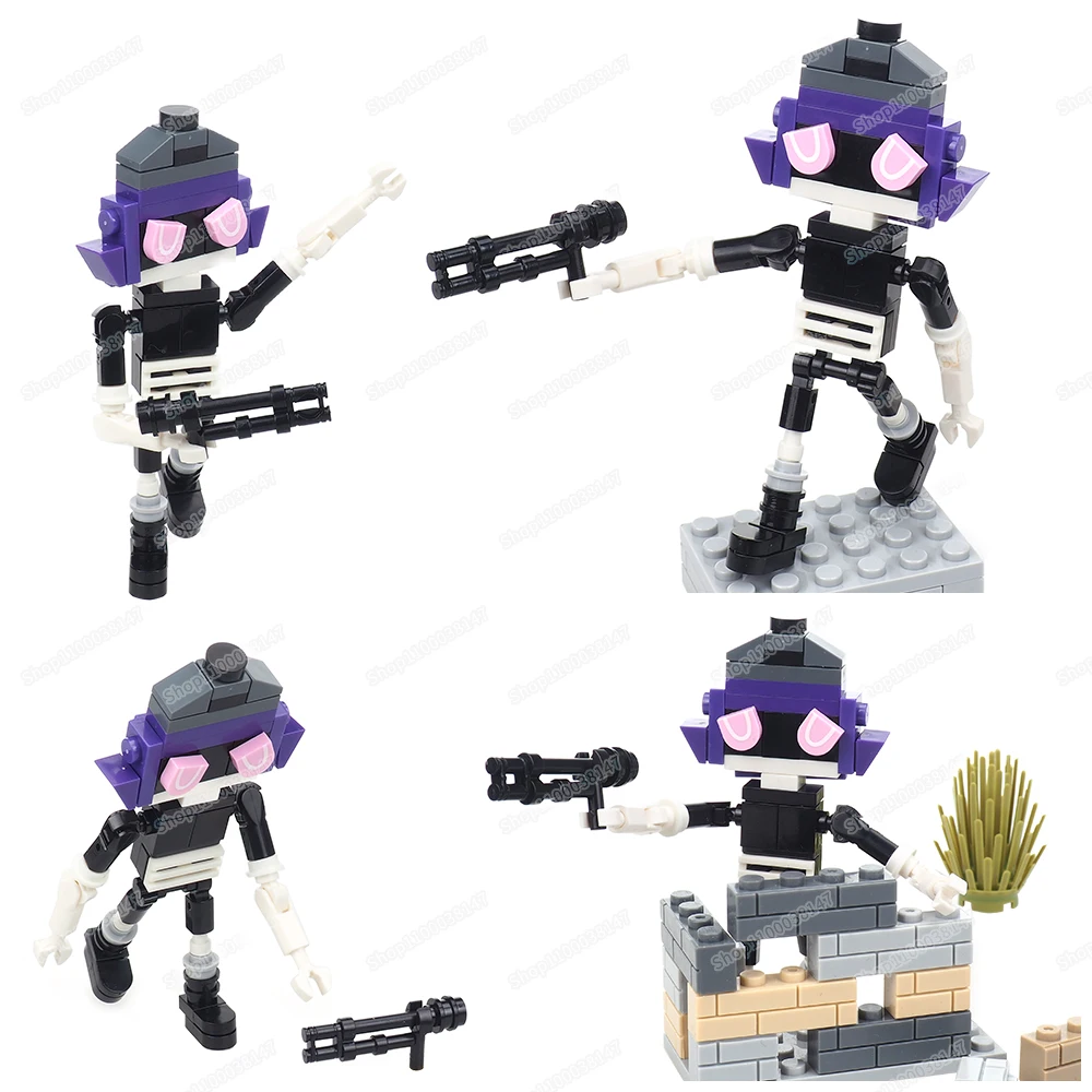 Uchi Figures Building Block Assemble Moc Comedy Humor Fear Killer War Weapons Equipment Series Scenes Model Child Gifts Boy Toys