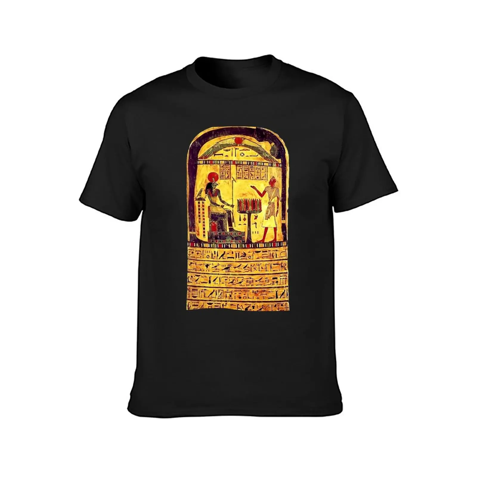 Stele of Ankhefenkhonsu/Stele of revealing T-Shirt vintage plain mens big and tall t shirts