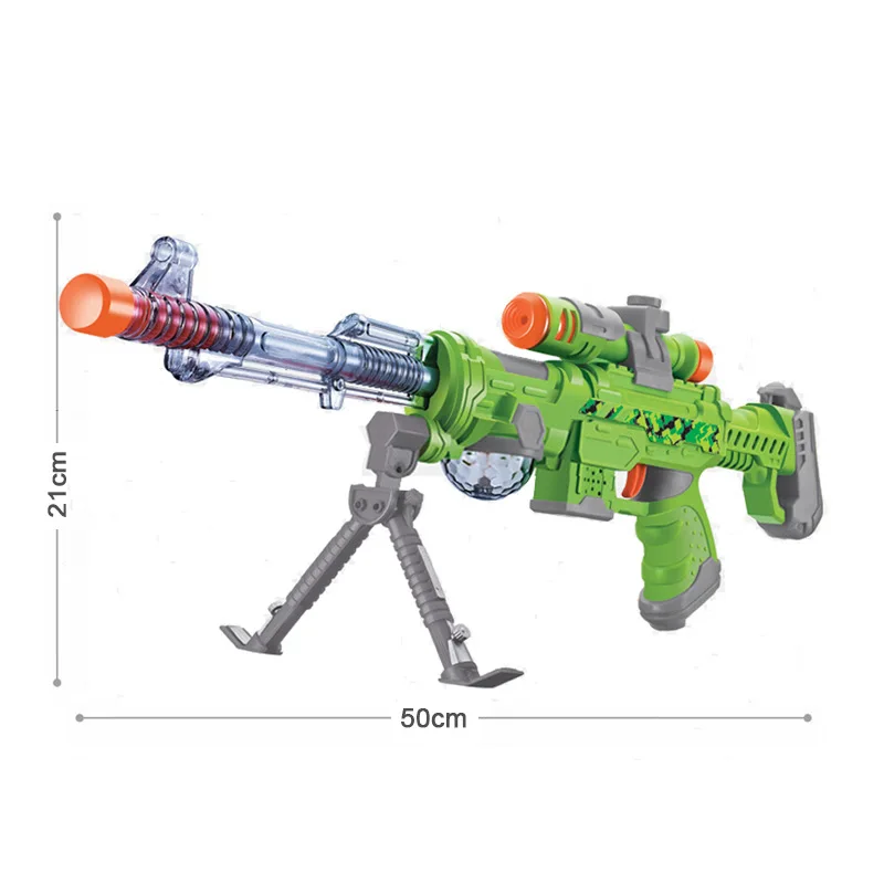 Multicolor Flashing Submachine Gun with Battle Sound Effects Colorful LED Machine Gun Interactive Toy Pistol for Boys Kids Gifts
