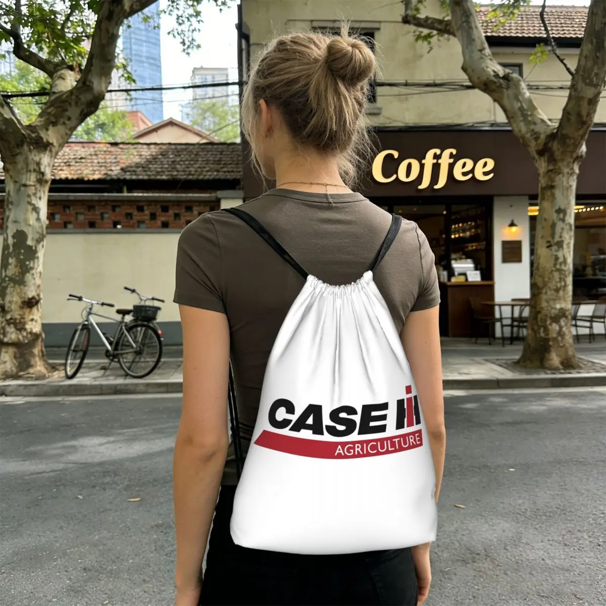 Tractor Case Logo Backpacks Casual Drawstring Bags Sports Bag Book Bags for Travel School