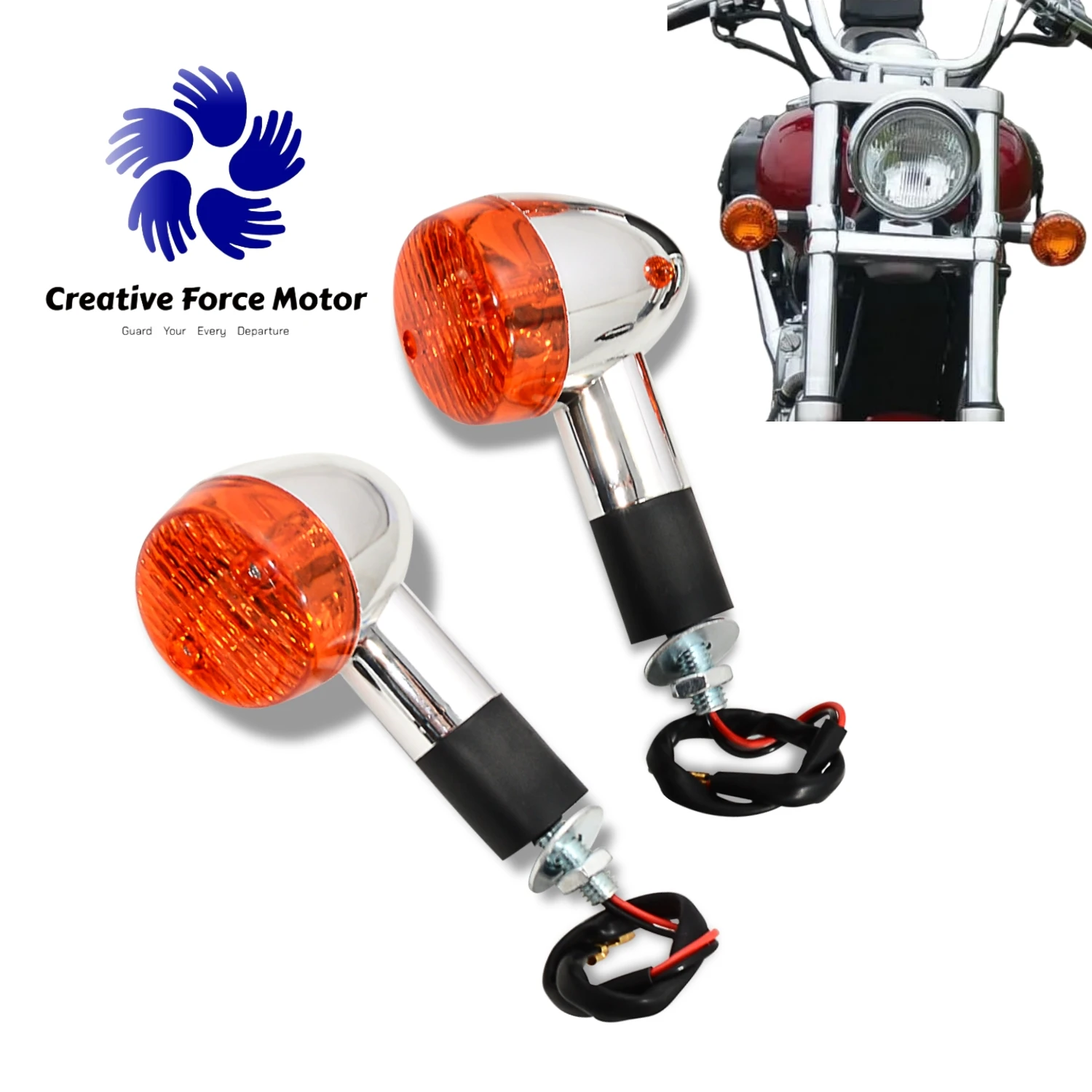 motorcycle turn signal lights Rear Front Lamp light For Kawasaki Vulcan VN 750 800 900 1500 1600 1700 2000 Custom Retro Amber