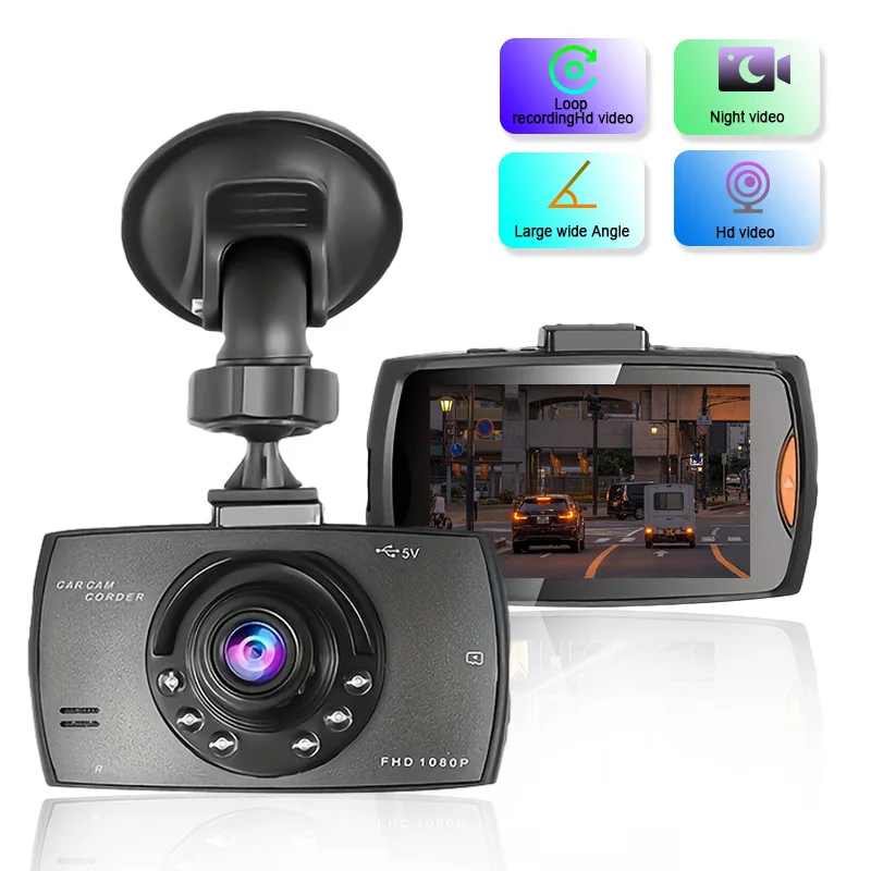 2.4-inch car DVR traffic video recorder, HD circular recording to complement wide-angle night vision, suitable for all models on