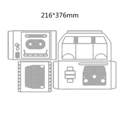 New 2021 Christmas Classic Campervan Gift Box Pocket Metal Cutting Dies Set Scrapbooking Embossing Frame Card Craft Easter stamp