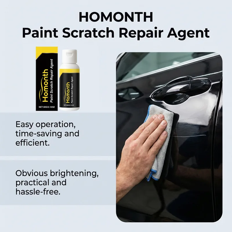 HOMONTH Car Paint Scratch Care Cream: Car scratch repair, polishing, cleaning, daily maintenance,