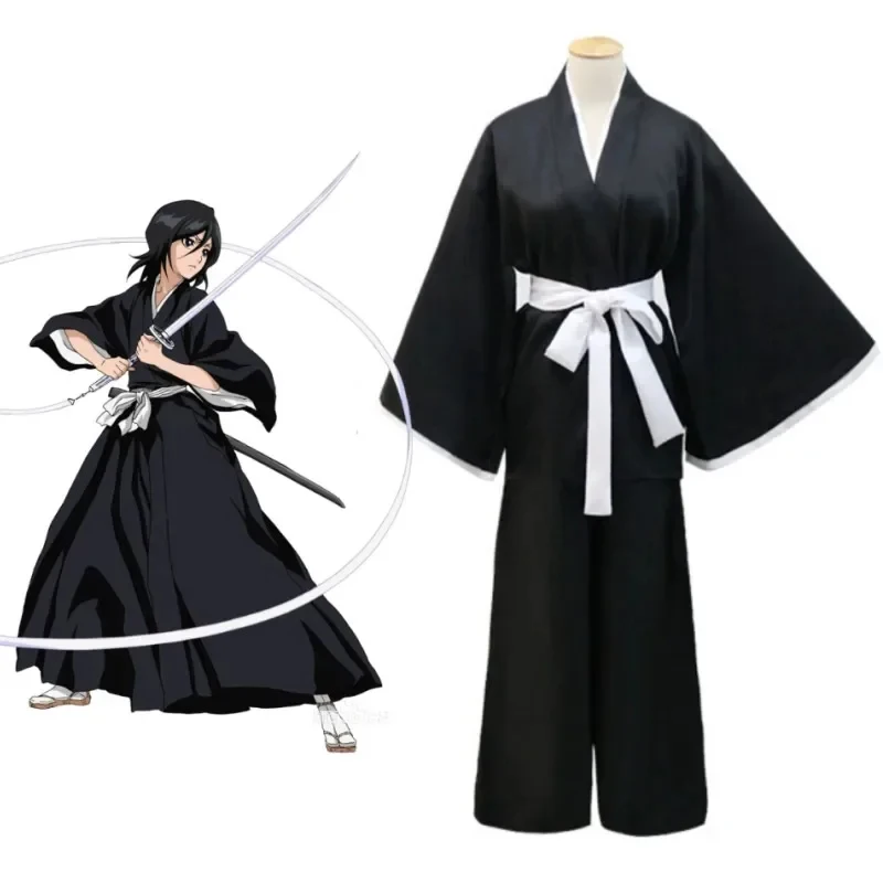 2026 Anime Death Bleach Kimono Cosplay Costume Kuchiki Rukia Queen R Halloween Clothing Japanese Samurai 3UOYL