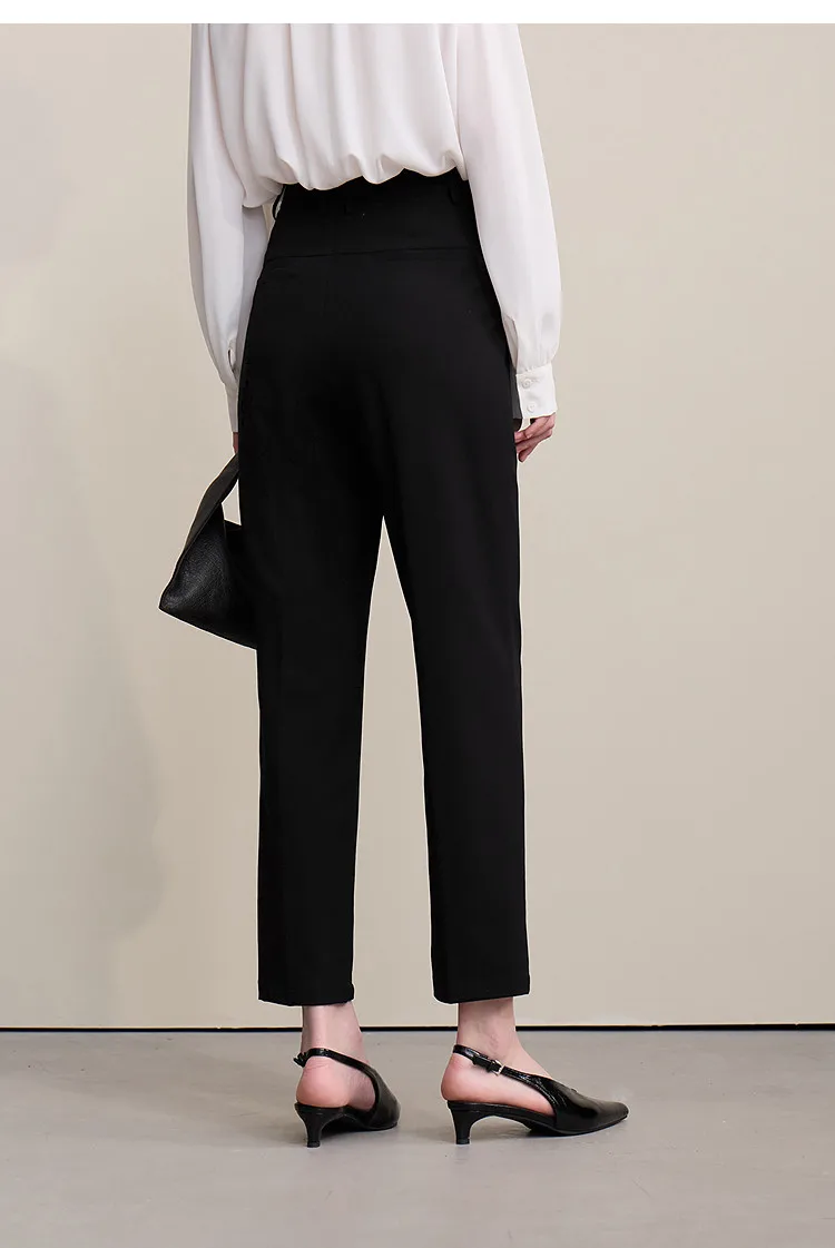 Amii Women Pants 2026 Autumn New Commuter Basic Style Tapered Pants Casual Women's Solid Versatile Ankle-Length Pants 12641091