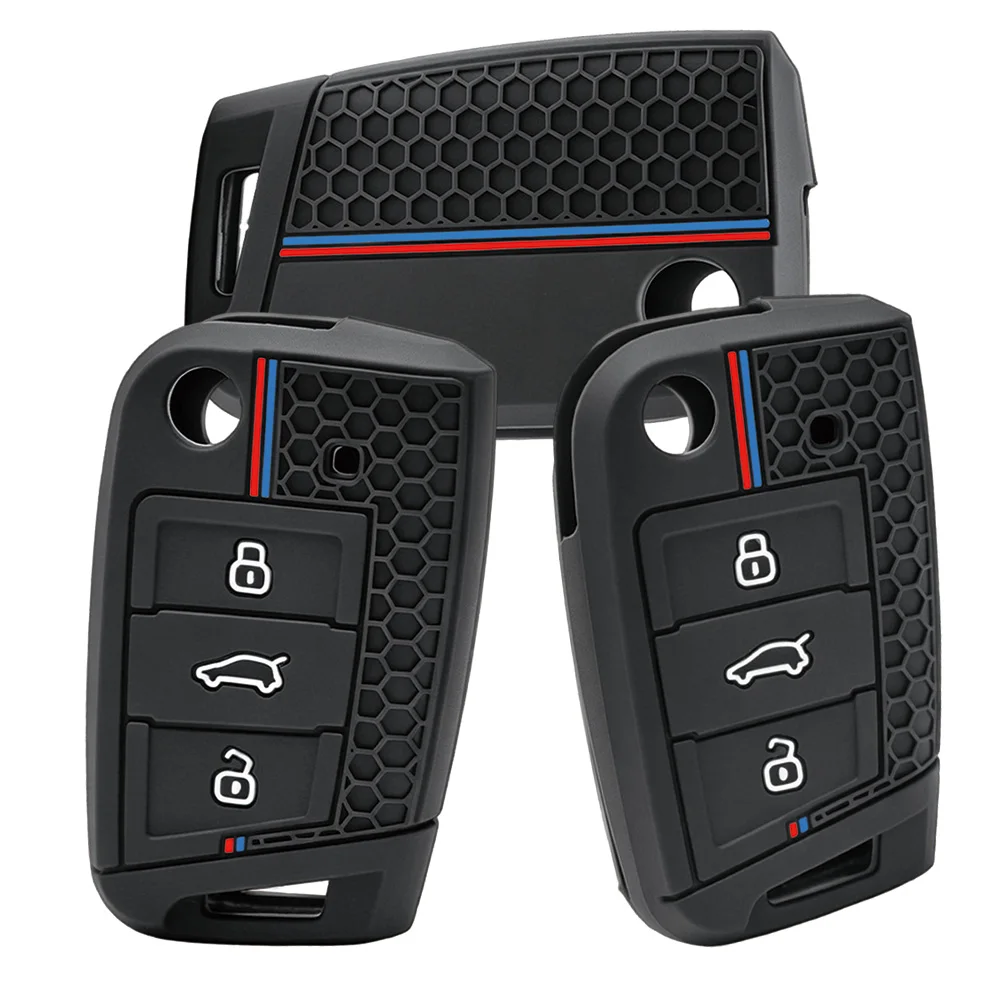 Protective Silicone Key Cover For Volkswagen Golf 7 MK7 Tiguan MK2 Passat B8 For Skoda Octavia A7 Superb For Seat Precise Fit
