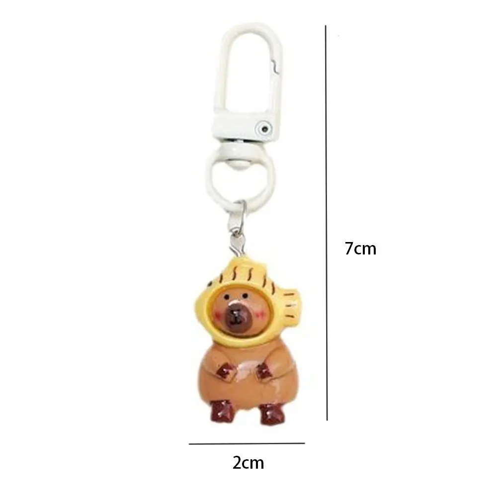 Cartoon Capybara Keychain Cute Animal Capybara Hug Turtle Doll Keychain For Men Women Car Pendant Gift Jewelry