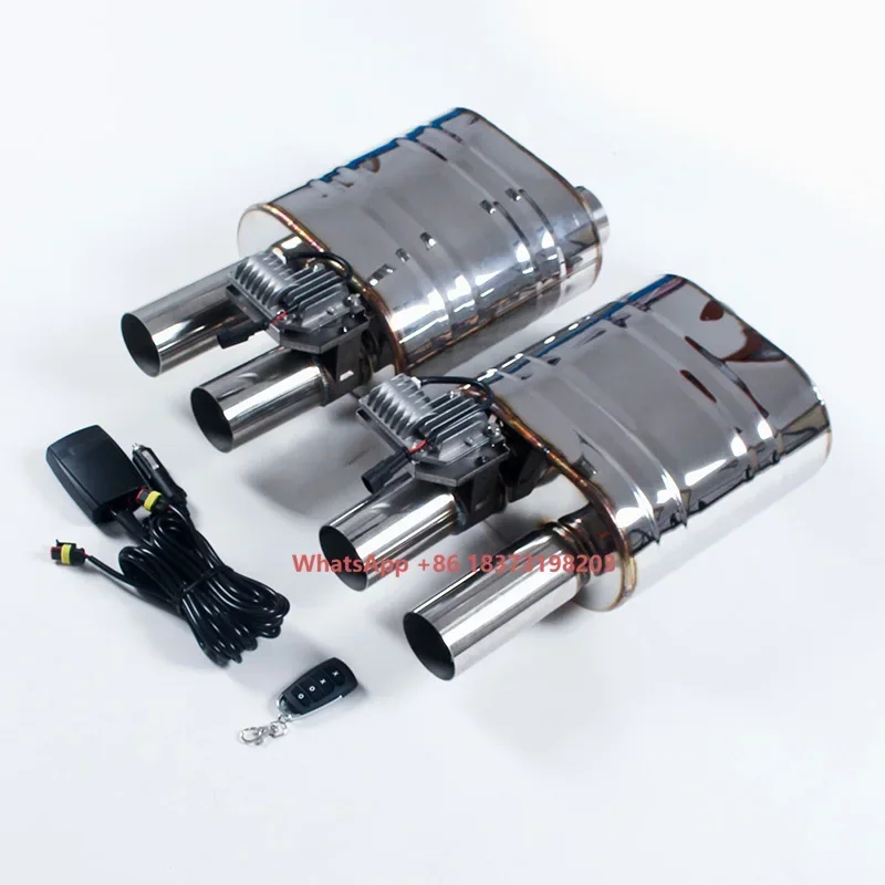 

Auto Exhaust Endpipe One in Two Out Electric Motor Valvetronic Muffler with Remote