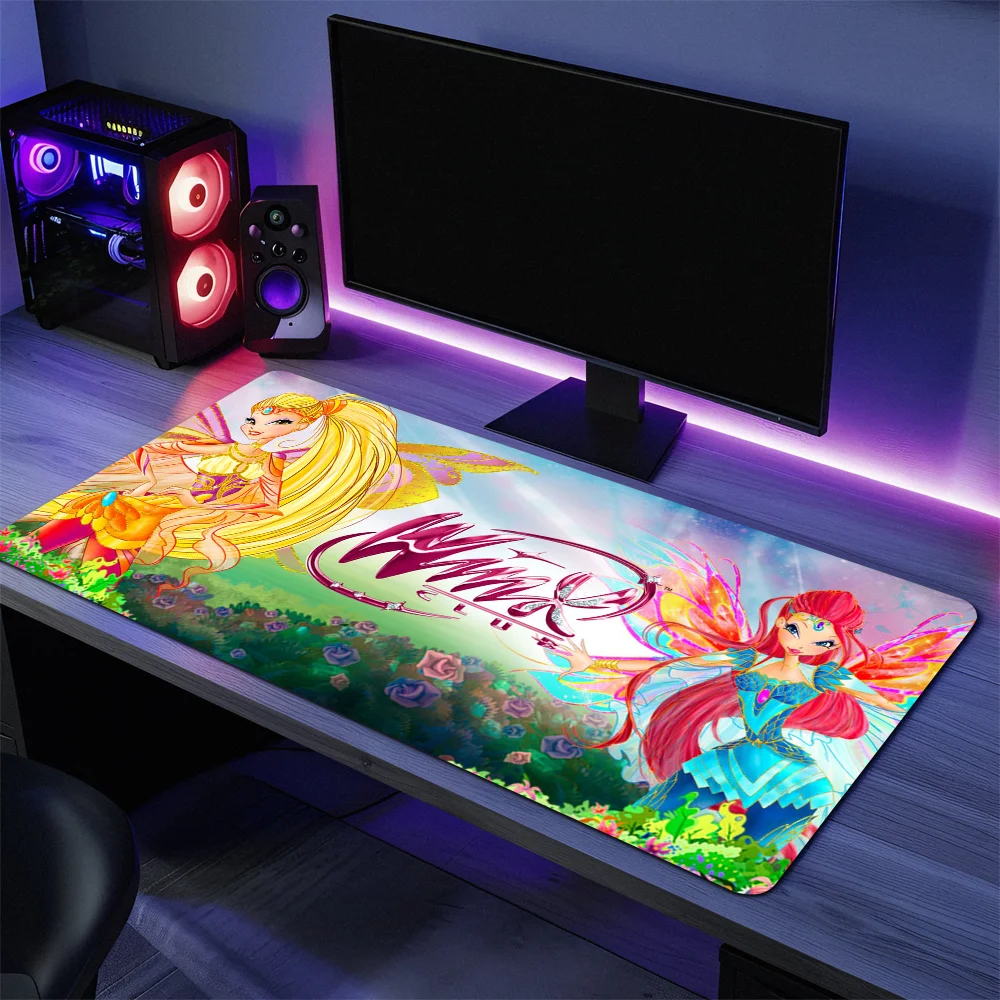 Mousepads clube antiderrapante lockedge escritório dos desenhos animados estudante W-W-Winx jogos engrossado grande beleza almofada de escrita almofada mouse pad
