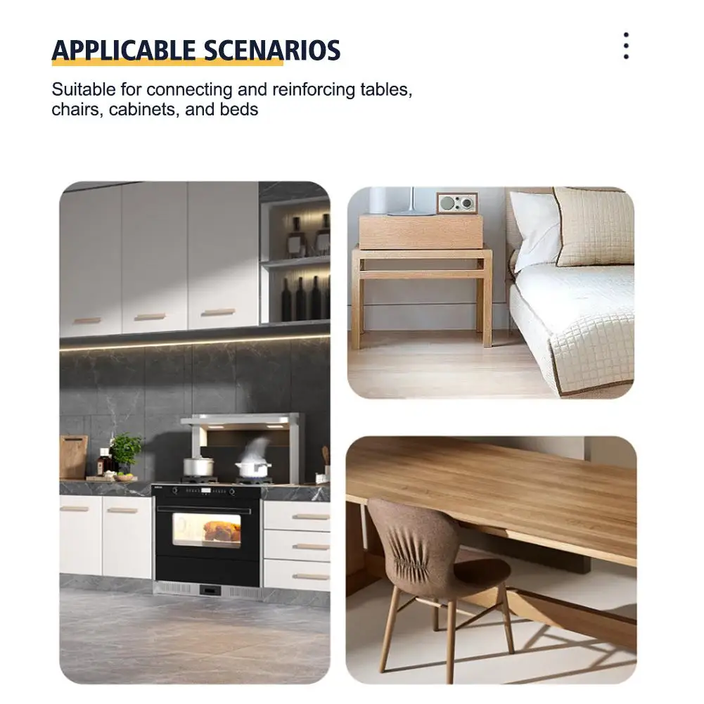 Código de esquina de hierro engrosado, acero laminado en frío, soporte de ángulo de muebles rectos, Hardware de gabinete, código de esquina U4J1