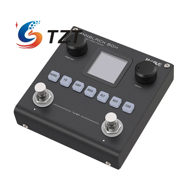 TZT M-VAVE ANNBLACK BOX Моделитель усилителей Процессор эффектов с цветным экраном 1,54 дюйма для гитары, баса и записи