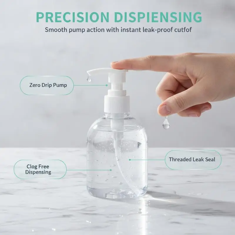 Transparent Transparent Refillable Pump Bottle 300ml 500ml 1Pc Empty Leakproof Dispenser for Shampoo Shower Gel Bathroom Travel - Aliexpress Deal