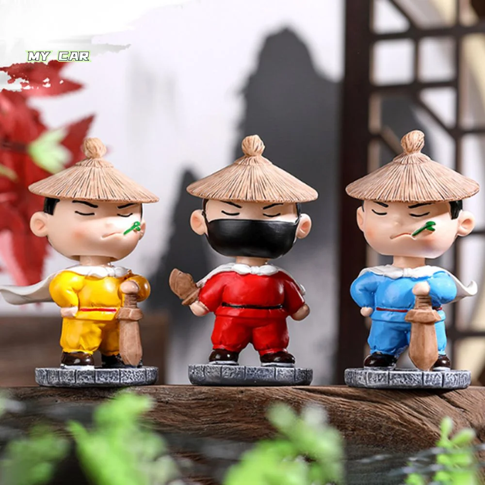

Creative Landscape Chinese Swordsman Figure Exquisite Cartoon Car Swordsman Ornament Ancient Resin Swordsman Miniatures Office