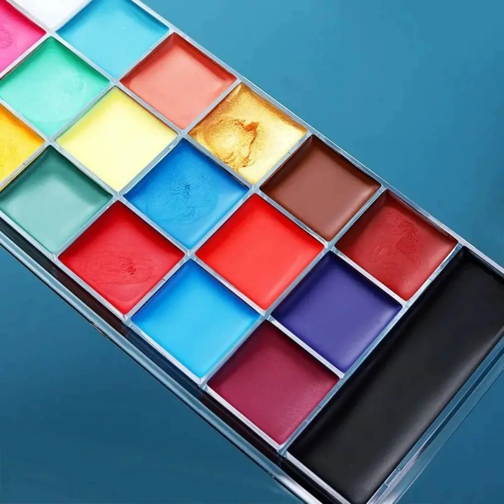 Multicolour Body Face Painting Kit Colorful Waterproof Body Art Painting Long Lasting Easy To Clean Face Painting Palette