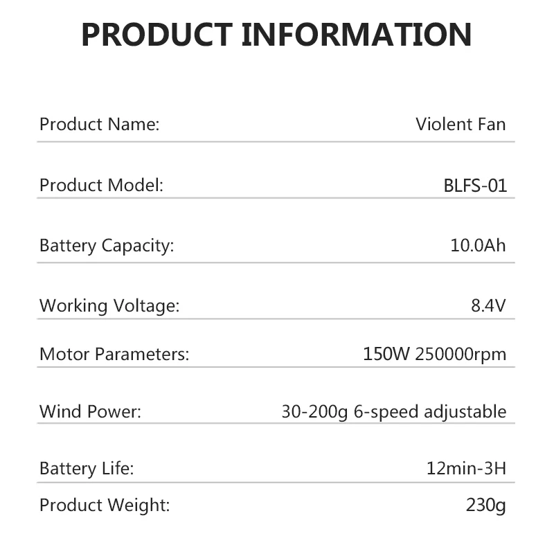 150W Violent Fan 250000RPM Powerful Air Blower Vacuum Dust Cleaner Brushless Motor Strong Winds 55m/s Brushless Turbo Jet Blower