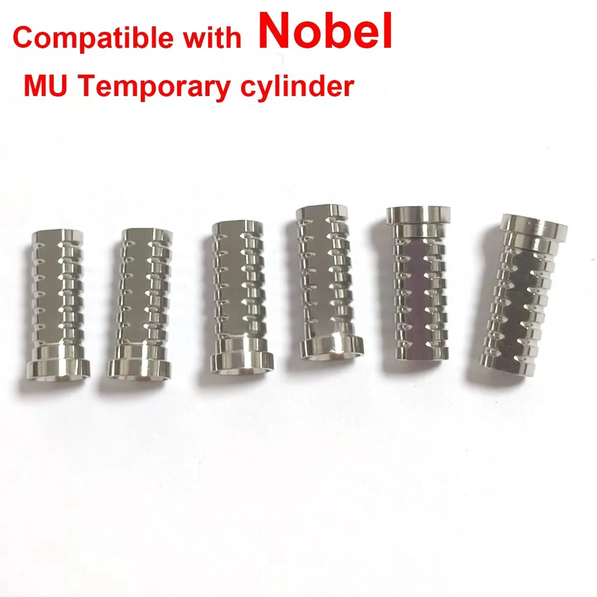 

6pcs Multi Unit Temporary Titanium Cylinder Ti Sleeve Compatible with Nobel Biocare Multi units