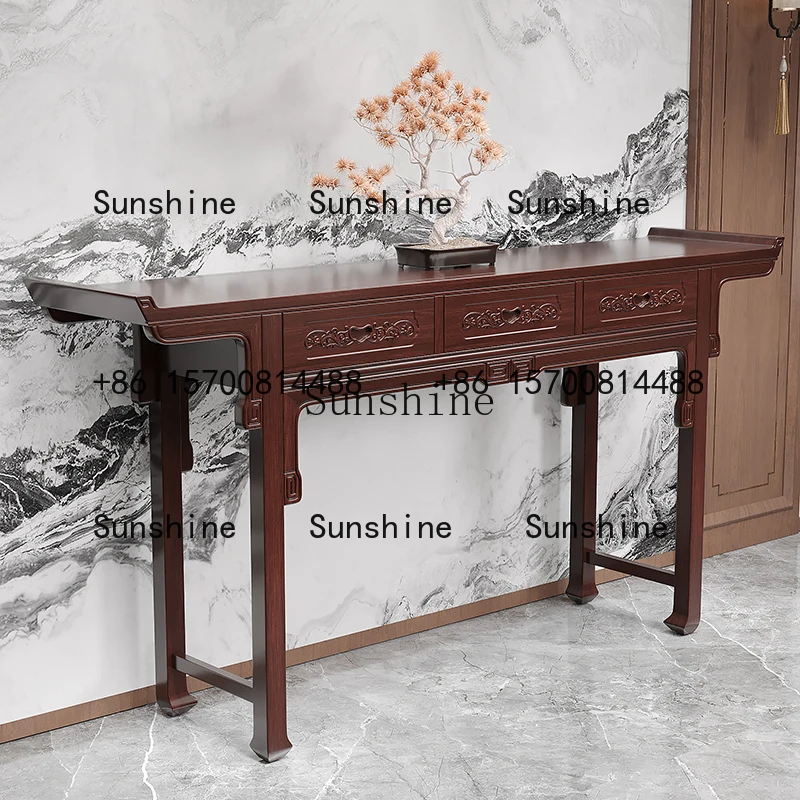 

Solid wood shrine ebony entrance table combinationR