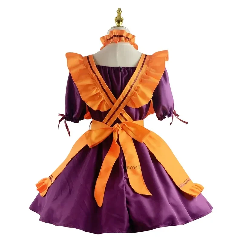 S - 4XL 5XL de talla grande disfraz de Halloween traje de calabaza para mujer disfraces de juego de rol de sirvienta japonesa Lolita femenina Dre MN3