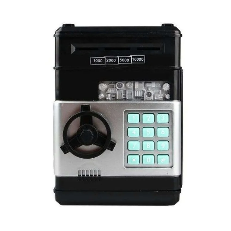 

Money Box Counter Mini Safe Box Child Gift Electronic Password Money Box Code Key Lock Piggy Bank Automatic Coins Cash Saving