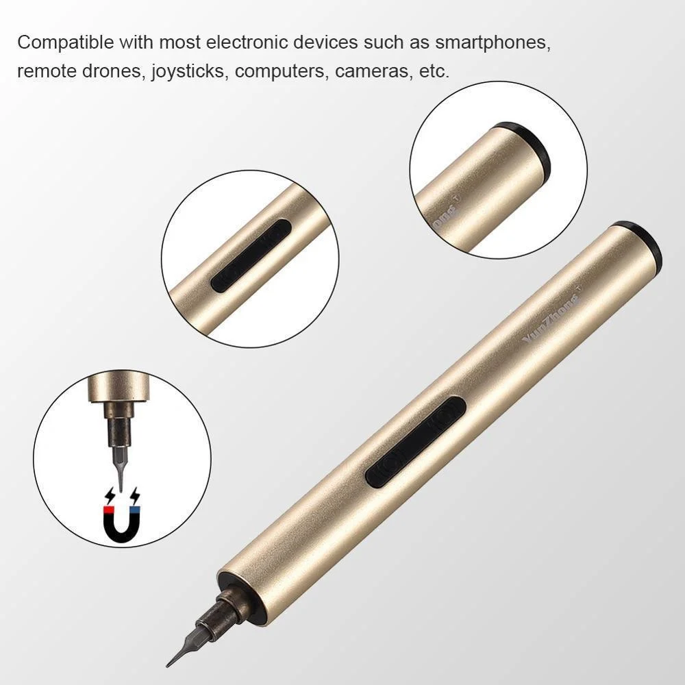 1Pc Mini Electric Screwdriver Precision Battery Power Tool Mobile Phone Camera Repair Electronic Equipment Maintenance Tools